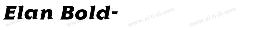 Elan Bold字体转换